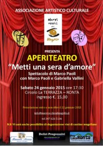 aperiteatro con degustazione vini